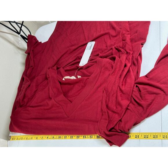 Soft‎ Surroundings Top Womens Large Red Madeline Tunic Minimalist Lagenlook NWT - Picture 9 of 10
